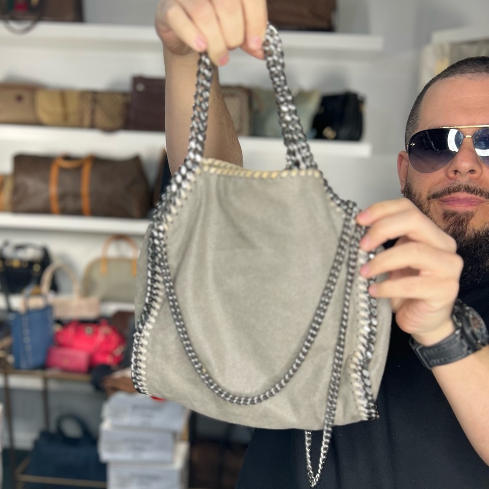 Stella McCartney Gray Bag with Silver Chain